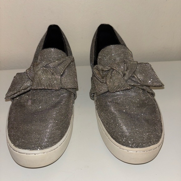 Michael Kors Silver Glitter Sneakers - Picture 1 of 13